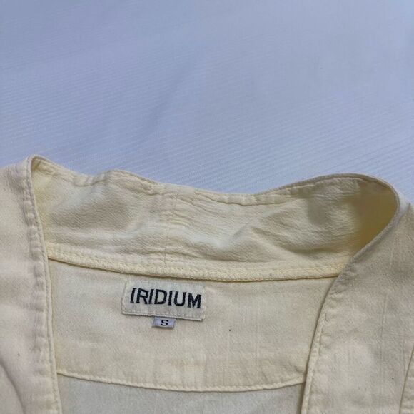 Iridium Apparel Pale Yellow Button Front Lagenlook Cotton Duster Jacket Sz Small - Picture 3 of 8